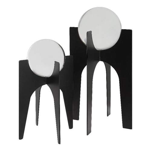 Uttermost Ellianna Contemporary Crystal and Metal Spheres in Black (Set of 2) - Picture 1 of 3