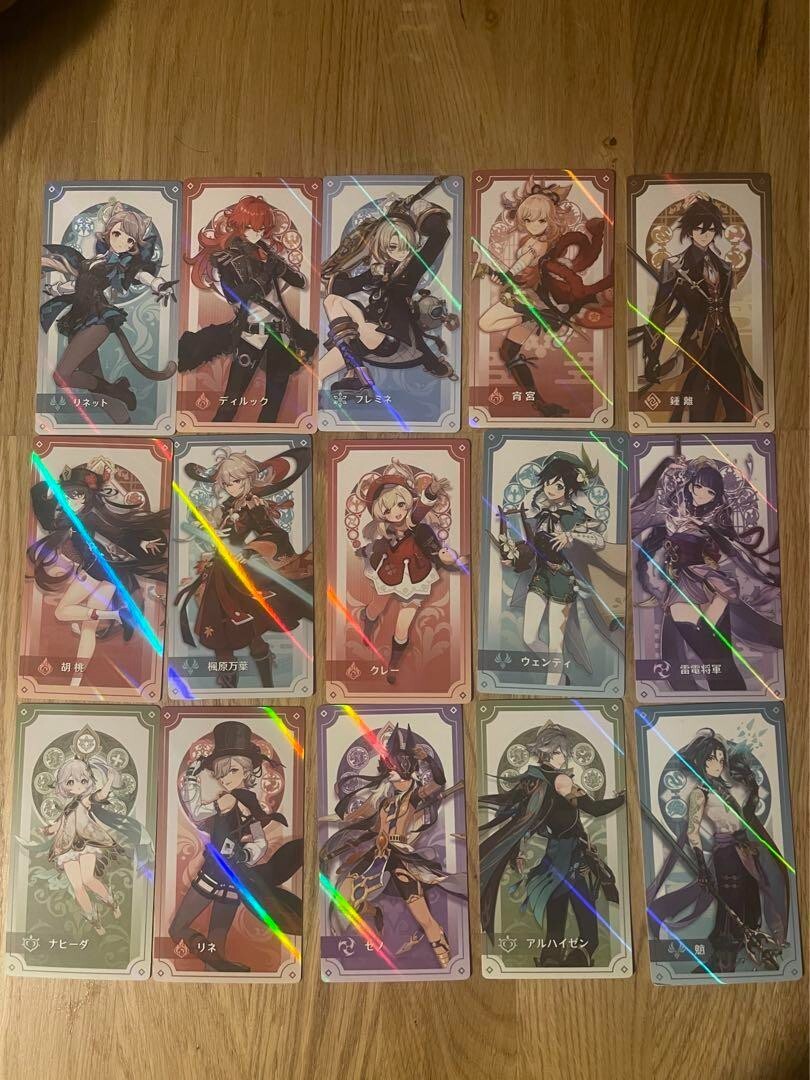 Genshin Impact Fontaine Exhibition Bonus Distribution Card Set of