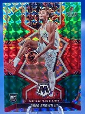 2021-22 Panini Mosaic Choice Greg Brown III RC Rookie Card Red Green Prizm #245 