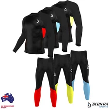 Mens Compression Tights Skin Fit Thermal Shirt + Pants Sets Gym Yoga Base layers