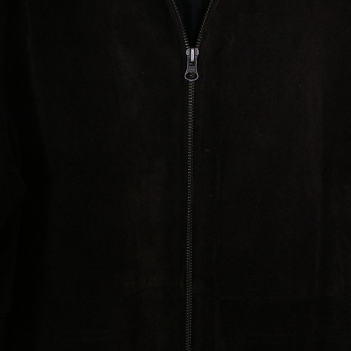 Vintage Y2K 2001 Old Navy Mens Chocolate Brown Suede Jacket Large Bomber Grunge - Picture 9 of 10