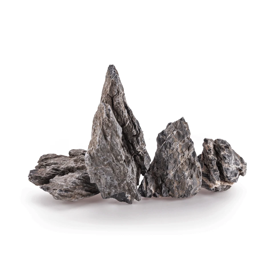 TM AQUATIX Aquarium Seiryu Rock Fish Tank Stone Decoration GREY MOUNTAIN Ready 3kg Set