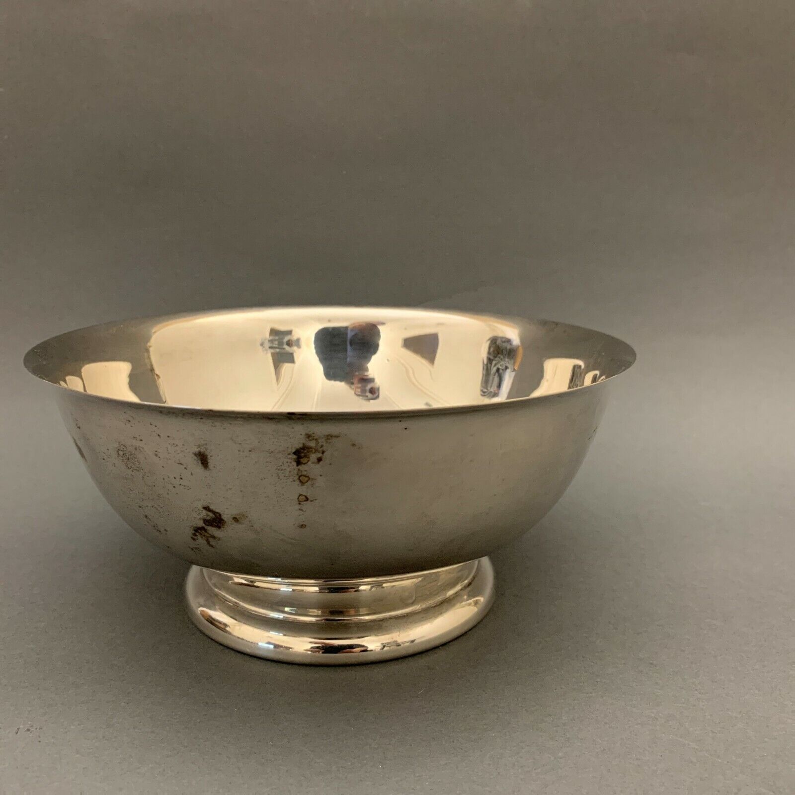 Silver-plate Serving Footed Bowl 8" x 3 5/8" high 