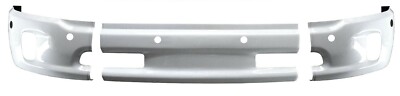 Gloss White Front Bumper Overlay Cap Cover / For 13-18 RAM 1500 w/Fogs w/Sensors