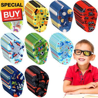 45 Pcs Adhesive Eye Patches for Kids Boys 9 Styles Eye Patches Latex Free Eye Pa