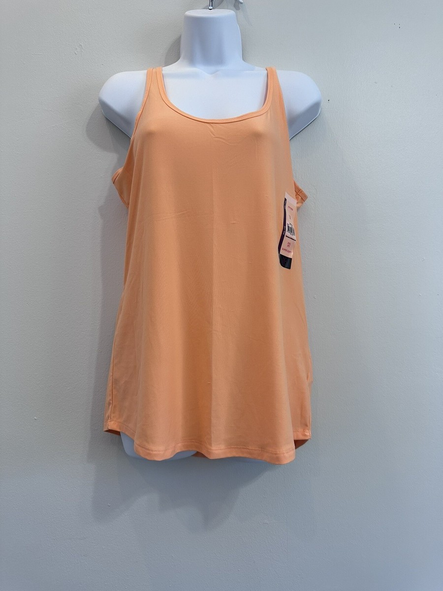 NWT No Boundaries Junior Tank Top Soft Stretch Fitted Orange XS