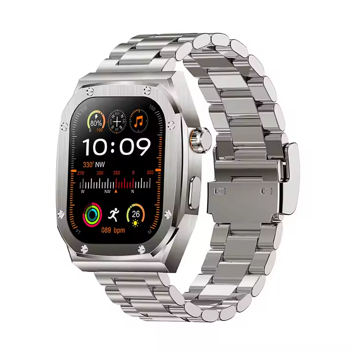 Z17 Max Smart Watch 2.1 Inch IPS Screen Stainless Metal Strap