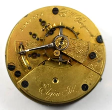 Vintage Elgin Grade 77 B.W Raymond 18s 17J OF Pocket Watch Movement lot.en