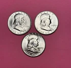 1950 P Franklin Half Dollars 90% Silver
