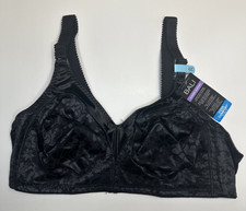 Bali Women's Double Support Spa Closure Wirefree Bra DF3372 Black 42C NEW