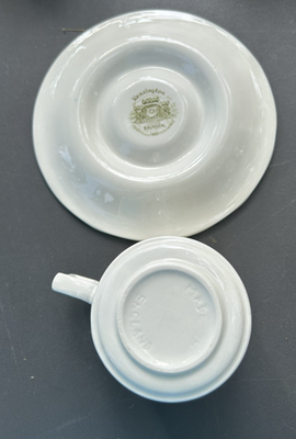 Kensington Staffordshire Green Ironstone Balmoral 1801 Cups