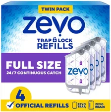 TOP DEAL ! ZEVO Fly Trap Refill 4-Pack – Easy Sticky Cartridges for Home Use