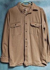 Vintage Carhartt Men's Large Heavy Cotton Button Up Shirt