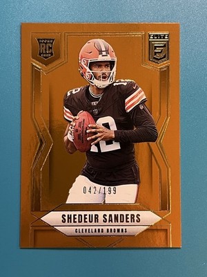 SHEDEUR SANDERS 2025 Donruss Elite #112 Orange Foil Parallel RC Rookie /199