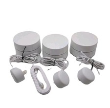 Google Wifi Mesh System AC1200 3 Pack Snow Dual Band Router 2 Port Gigabit