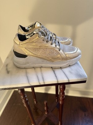 P448 Women s Gold Sneakers Size 36