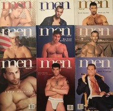 LOT of 9 ADVOCATE MEN vintage gay magazines 1997