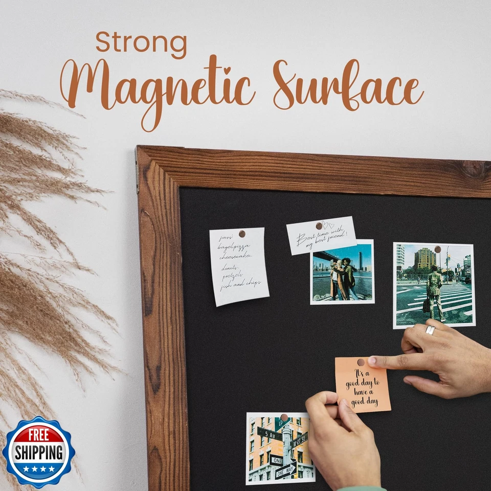 Loddie Doddie Magnetic Chalkboard Sign - 20 x 30 in Rustic Wood Frame - Easy- - Image 4 of 4