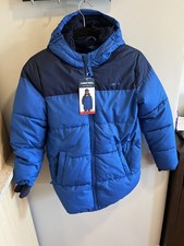 LANDS' END Boys Fleece Winter Jacket Size Large 14/16 Black Puffer Parka Unworn