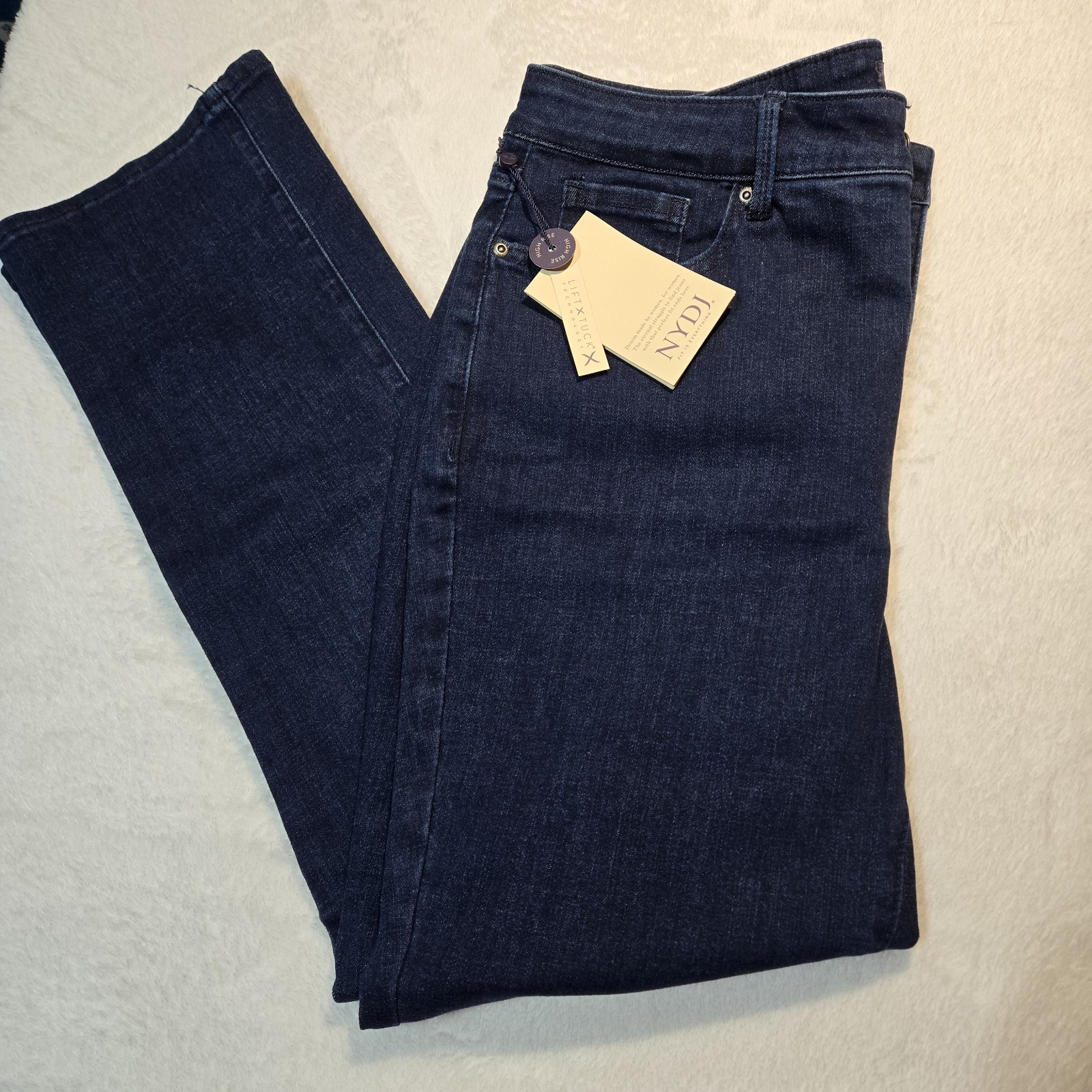 Dark Blue Stretch High Rise