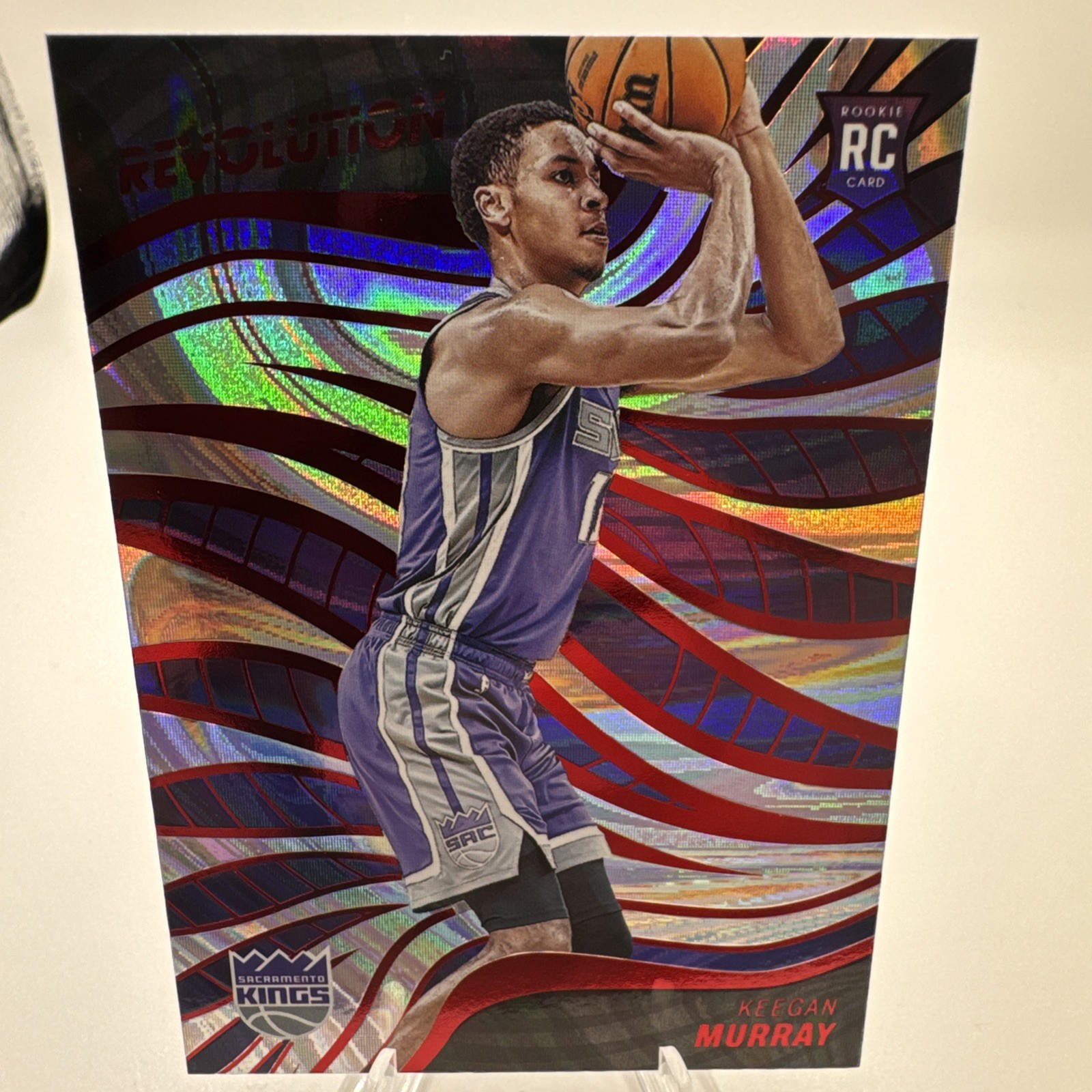 2022-23 Panini Revolution Asia Red #138 Keegan Murray RC - Sacramento Kings