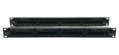 (LOT OF 2) Leviton 69586-U24 CAT6 eXtreme 6+ Patch Panel 24-Port 1RU T568B - A