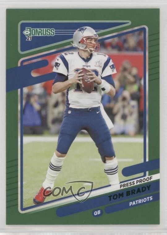 2021 Panini Donruss Press Proof Green Tom Brady #2 1i3m