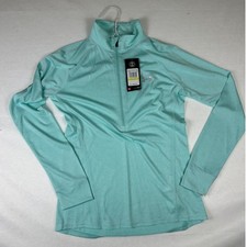 Under Armour Womens Quarter Zip Long Sleeve Top Teal Medium NWT