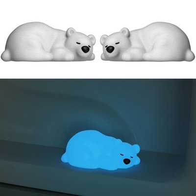 NiHome 2 PCS 3D Printed Polar Bear Toilet Floor Bolt Cover Caps,