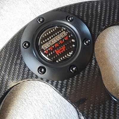 MOMO Real 100% Carbon Fiber D Shape Street Sport Steering Wheel 320mm 12.5in RCF
