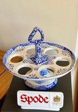 Spode Blue Italienischer Ovaler Eierhalter Top Zustand