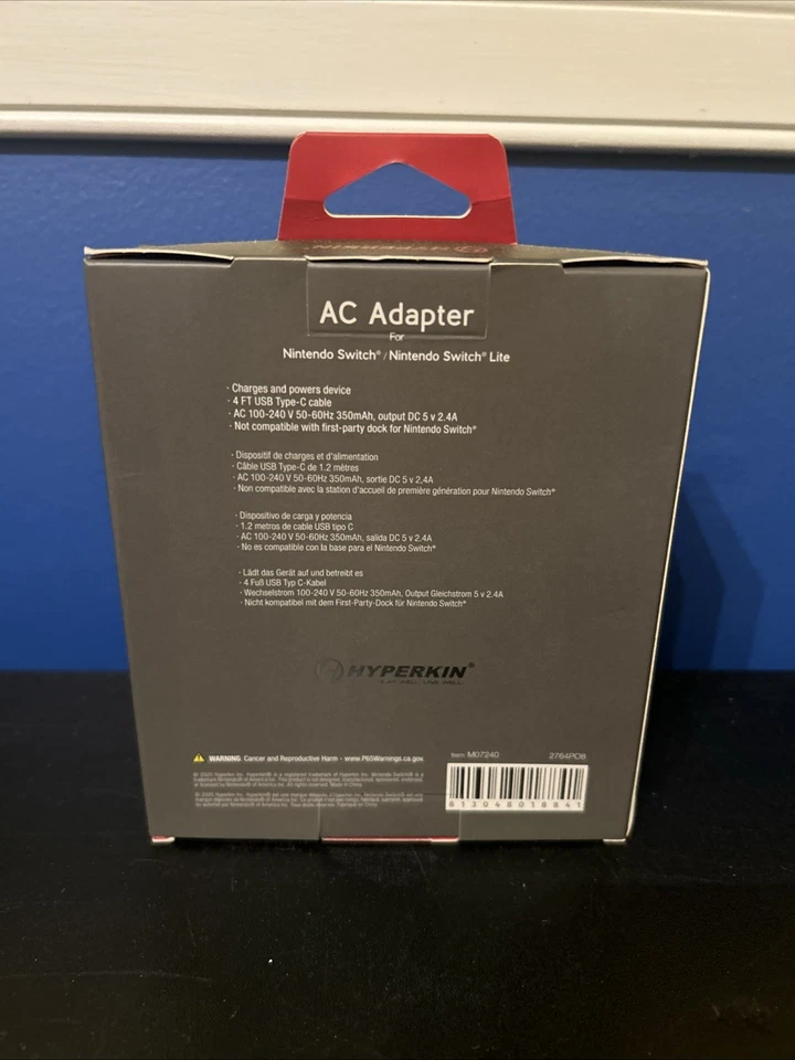 Hyperkin AC Adapter for Nintendo Switch / Switch Lite USB Type-C - Image 2 of 2