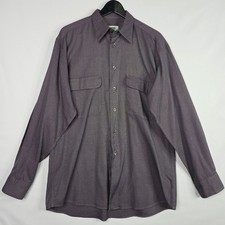 BOSS Hugo Boss Mens Button Front Shirt Purple Micro Dot Long Sleeve Size M