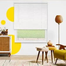 Grand White 59 In. W X 48 In. H Cordless Light Filtering Vinyl Mini Window Blind