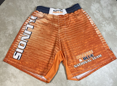 Wrestling Addix IL National Team Orange Wrestling Shorts Size Small 1139