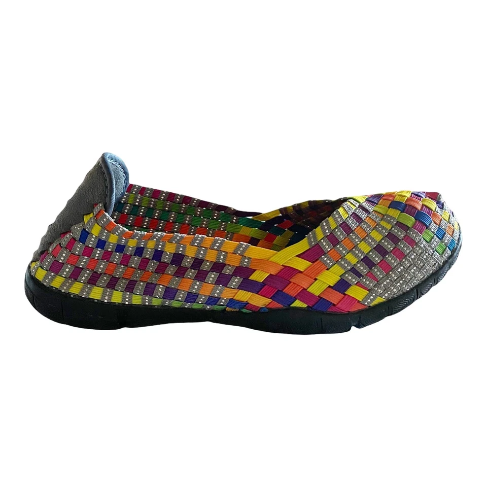 CORKYS Sidewalk Flat Ballerina Woven Multicolor Round Toe Shoe Lightweight 7 EUC - Image 2 of 4