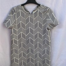 Zara Black and White Asymmetrical Dress