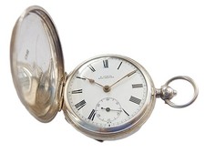 1911 SILVER CASED FULL HUNTER LEVER POCKET WATCH H SAMUEL MANCHESTER FOR REPAIR