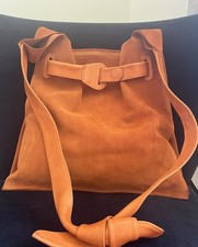 Bill Amberg Designer Suede Leather Burnt Orange Shoulder Bag Handbag VGC used
