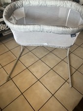 HALO Oval Bassinet Gray White Portable With Stand and Matresses