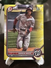 2022 Darren Baker Bowman - Prospects #BP-131 Yellow Border /75 (RC)
