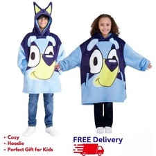Bluey Oversized The Way Big hoodie plush lined 4-10 fit most Blanket Kids Comfy