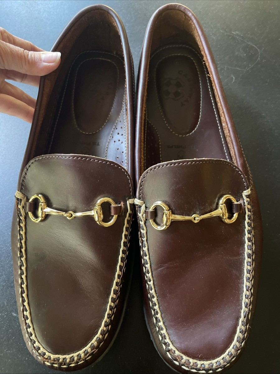 T.B. Phelps 710-05 Bit Loafer Mens 11 M Brown Leather Gold Bit Driving Shoe T.B. Phelps main image 4