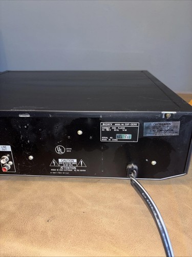Sony CDP-CE315 5 Disc CD Player Changer Tested & Works No Remote - Picture 7 of 10