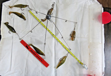 Trolling Rig 6 Arm 6" Shad Umbrella Rig Center teaser  2 silver spoons =BIG FISH