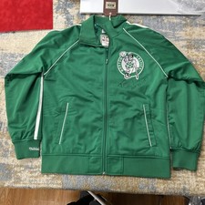 Tom Heinsohn Celtics Signed Mitchell & Ness Warm Up Jacket L JSA Authenticated