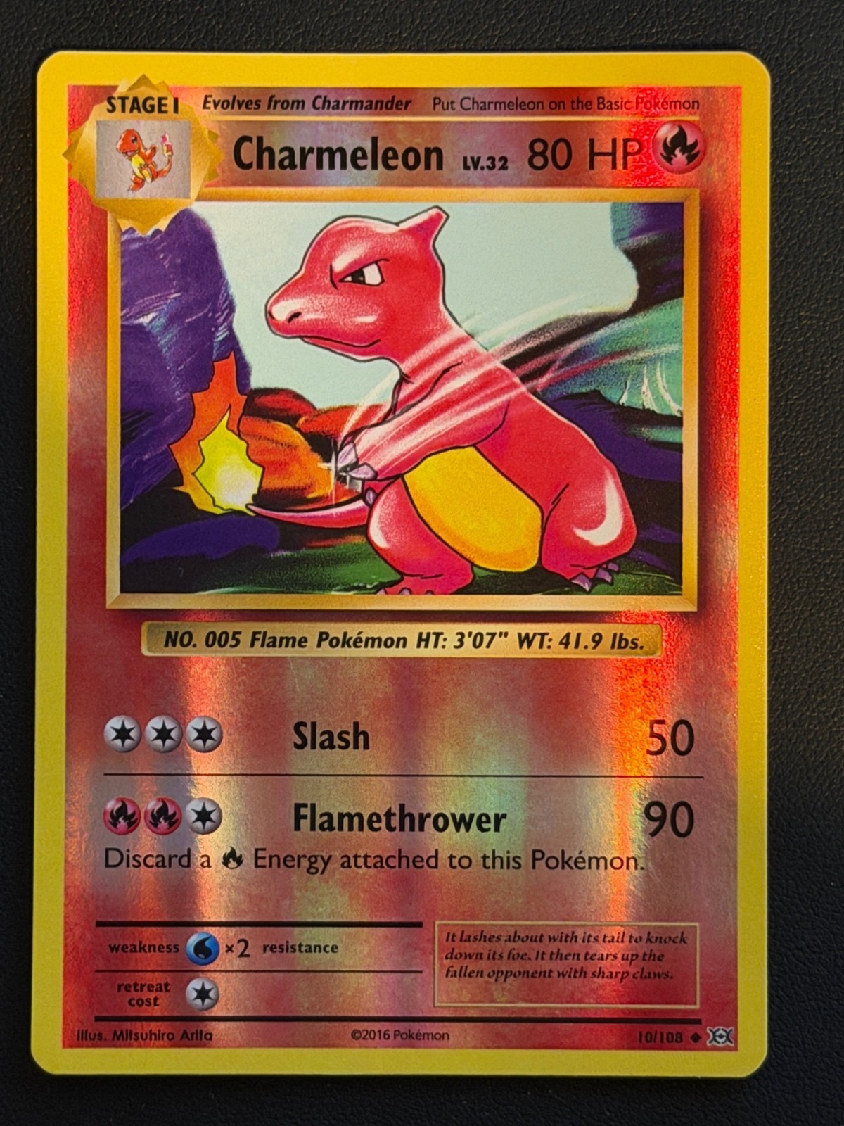 POKEMON CARD Charmeleon 10/108 Evolutions Reverse Holo Mint Pack Fresh Free P&P