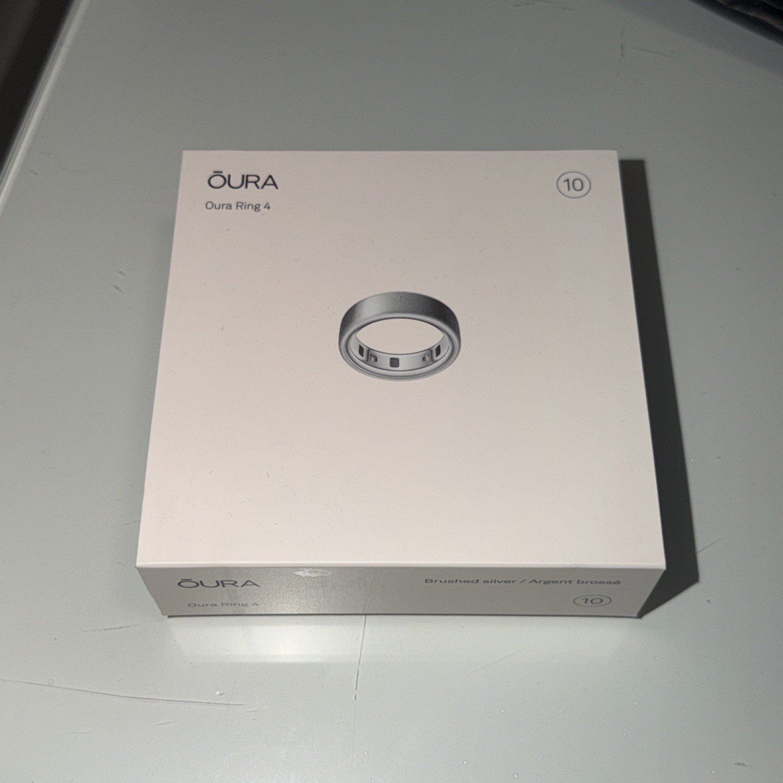 Oura Ring Gen 4 Size 10 Brushed Silver (BRAND NEW)