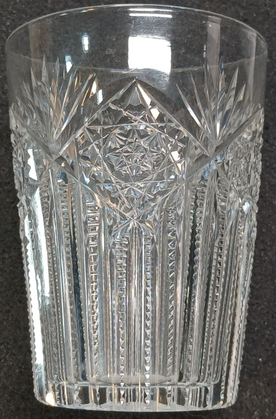 American Brilliant Cut Crystal Tumbler – Collector Grade – Rare Pattern