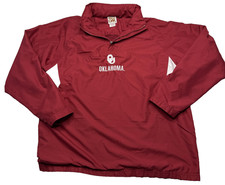 Oklahoma Sooners Jacket Mens Medium Red Football Red Oak Hooded Vintage 90s